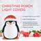 Ornativity Penguin Porch Light Cover - Penguins Head Outdoor Front Porch Lamp Holiday Decoration Covers - Set of 2